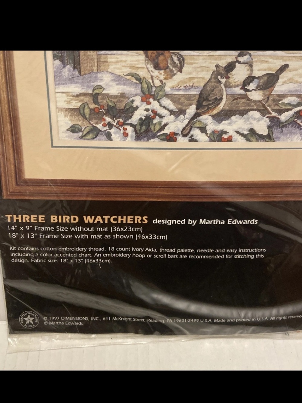Dimensions Counted Cross Stitch Three Bird Watchers 1997 Sealed By Martha Edward - Picture 2 of 7
